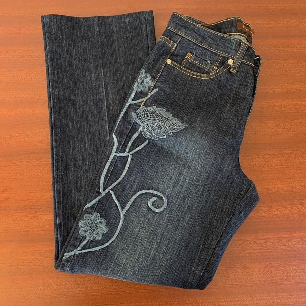 Bogari Straight Embroidered Jeans